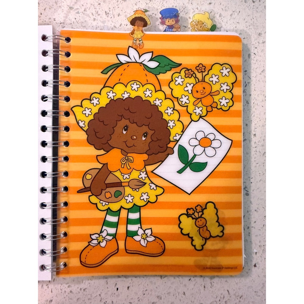 Strawberry Shortcake Spiral Journal 96 Sheets 4 Gel Pens Character Tabs Pink - Picture 5 of 8